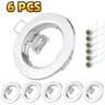 6PCS Recessed LED Downlight Mounting Frames With GU10 Lamp Holders For Ceiling Spotlights 8