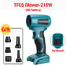 210W Cordless Handheld Turbo Blower Fan For 18V20V Batteries 7