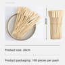 100 PCS Disposable Bamboo Skewers For BBQ Fruit And Appetizers 35 And 47 Inch 9