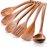 10 Piece Natural Teak Wooden Kitchen Utensil Set With Spoons And Spatulas 9