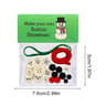 Santa And Snowman Button Christmas Ornament Craft Kit 6