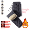 Womens Plush Fleece Lined Sweatpants Waterproof Windproof Thermal Straight Leg Pants 1