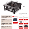 Outdoor Stove Grill Set Tea Brewing And Barbecue Heating Table With Grill Rack 12