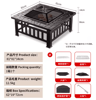 Outdoor Stove Grill Set Tea Brewing And Barbecue Heating Table With Grill Rack 14
