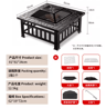 Outdoor Stove Grill Set Tea Brewing And Barbecue Heating Table With Grill Rack 15
