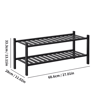 2 To 3 Tier Stackable Bamboo Shoe Rack Freestanding Entryway And Closet Organizer Black 1
