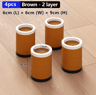 Stackable Furniture Heightening Foot Pads Adjustable Table Cabinet And Bed Leg Risers 5