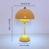 USB Rechargeable LED Flower Bud Desk Lamp Touch Control Three Color Ambient Light 1