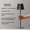 LED Cordless Table Lamp Portable Rechargeable Night Light With 3 Color Stepless Dimming 5