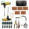 Car Tire Repair Kit With Studding Tool  Rubber Strips  GlueFree Puncture Plug Set 2