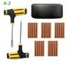Car Tire Repair Kit With Studding Tool  Rubber Strips  GlueFree Puncture Plug Set 4
