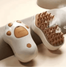 Cute Pink Silicone Pet Steam Massage Brush Floating Hair Bath And Grooming Comb 4