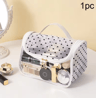 LargeCapacity Heart Mesh Makeup Bag  Frosted Transparent Cosmetic Travel Pouch 3