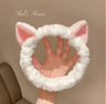 Cat Coral Plush Hairband Cute Soft Bow Headband For Face Wash And Makeup 2