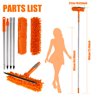 Extendable Window Cleaner Tool Set  180 Rotatable Long Handle Window Mop  Squeegee 2
