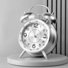 45 Inch Twin Bell Loud Metal Alarm Clock With 3D Dial And Backlight  Retro Battery Operated Desk Cl 2