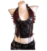 Spiked Gothic Punk Tank  Y2K Grunge PU Leather Alternative Top For Women 5
