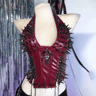 Spiked Gothic Punk Tank  Y2K Grunge PU Leather Alternative Top For Women 7