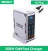 Ubigbuy 300W GaN 6 Port USBC Charging Station With PD 100W And Digital Display 8