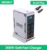 Ubigbuy 300W GaN 6 Port USBC Charging Station With PD 100W And Digital Display 9
