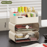 3 Layer Desk Organizer With Drawers For Office And School Supplies 2