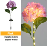 Solar Hydrangea Garden Lights Waterproof LED Flower Stake Pathway Decor 3