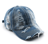 Vintage Distressed Denim Baseball Cap  Street Style Hip Hop Trucker Hat 2