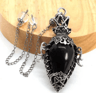 MysticDrop Crystal Pendulum Necklace  Natural Dowsing Pendulum Water Drop Stone 1