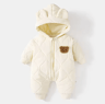 Fur Lined Bear Baby Snowsuit  Warm Winter Romper For Infants  Toddlers 2