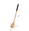 Natural Wooden Tea Spoon Set Long Coffee  Dessert Stirring Spoons 5