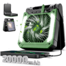 20000mAh Portable Camping Fan With LED Light  Solar  USB Rechargeable Outdoor Cooling Fan 3