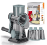 LMETJMA Rotary Cheese Grater 3in1 Manual Vegetable Slicer  Nut Grinder 1