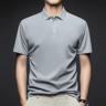 Mens Polo Shirt Breathable Solid Color Casual Summer Top 3