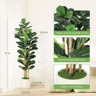 Artificial Fiddle Leaf Fig Tree With Pot Tall Faux Indoor Plant For Home Decor 57 FT 2