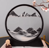 OceanFlow 3D Moving Sand Art Picture  Round Glass Sandscape Decor 4