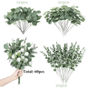 EverGreen Bulk Eucalyptus Stems Set  Mixed Silver Dollar Artificial Leaves 3060120PCS 5