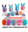 3D Printed Easter Rabbit Ornament With Egg Cute Desk Decor  Kids Gift 1