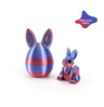 3D Printed Easter Rabbit Ornament With Egg Cute Desk Decor  Kids Gift 10