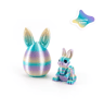 3D Printed Easter Rabbit Ornament With Egg Cute Desk Decor  Kids Gift 8