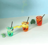 Miniature Cocktail Drink Set Dollhouse Bar Accessories For 16  112 Scale Decor 3