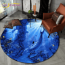 3D Ocean Dolphin Area Rug  NonSlip Underwater Illusion Round Carpet 15