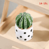 Miniature Resin Plant Pot Set Dollhouse Flower Vase Decor 3