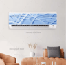 3D Geometric Air Conditioner Panel Sticker Abstract Illusion Wall Decal 6
