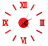 DIY Frameless Mirror Wall Clock Sticker Modern Quartz Wall Decor 16