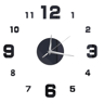 DIY Frameless Mirror Wall Clock Sticker Modern Quartz Wall Decor 7
