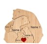 Custom Family Bear Puzzle Ornament  Personalized Family Name Bear Decor With Engraving 3