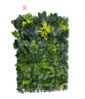 Floral Artificial Grass Wall Panel Greenery Privacy Hedge Backdrop 1