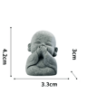 Cute Zen Monk Statues Serene Meditation Decor  Mini Garden Figurines Set 3