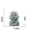 Cute Zen Monk Statues Serene Meditation Decor  Mini Garden Figurines Set 5