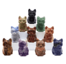 HandCarved Amethyst Cat Figurine Crystal Animal Statue For Chakra Healing  Meditation Decor 10